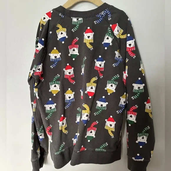 Christmas Holiday Boys Size 10 Sweatshirt with festive polar bears - Picture 7 of 8